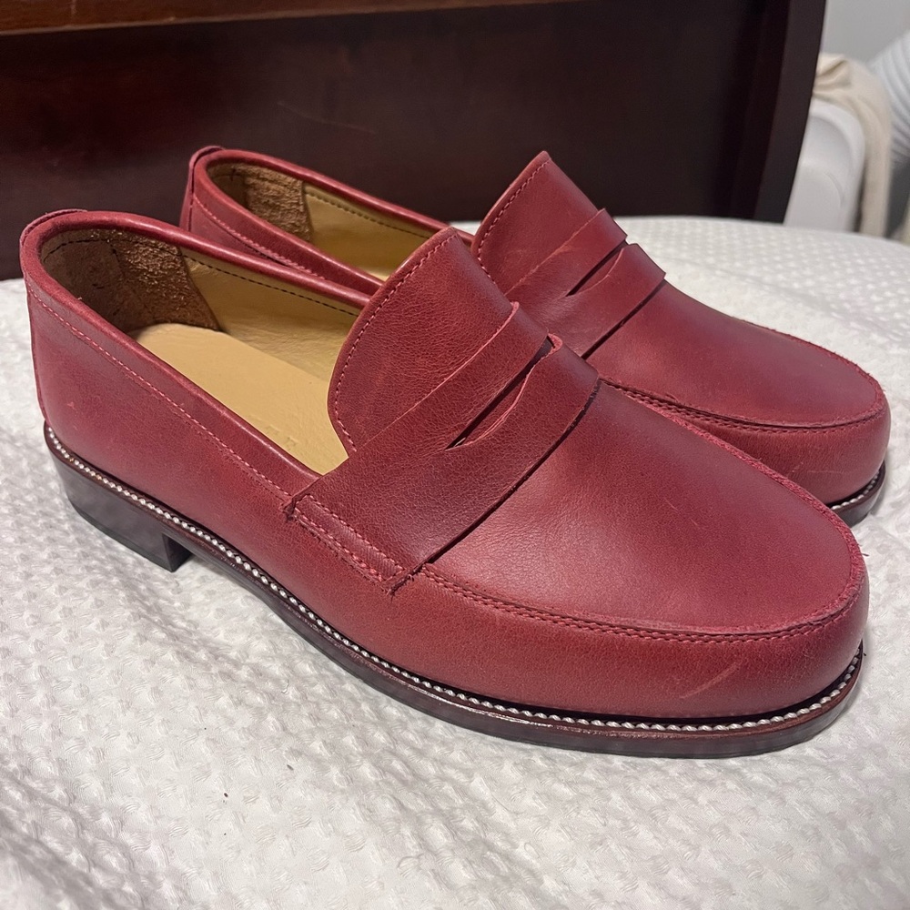 Adelante Sofia Classic Red Loafers